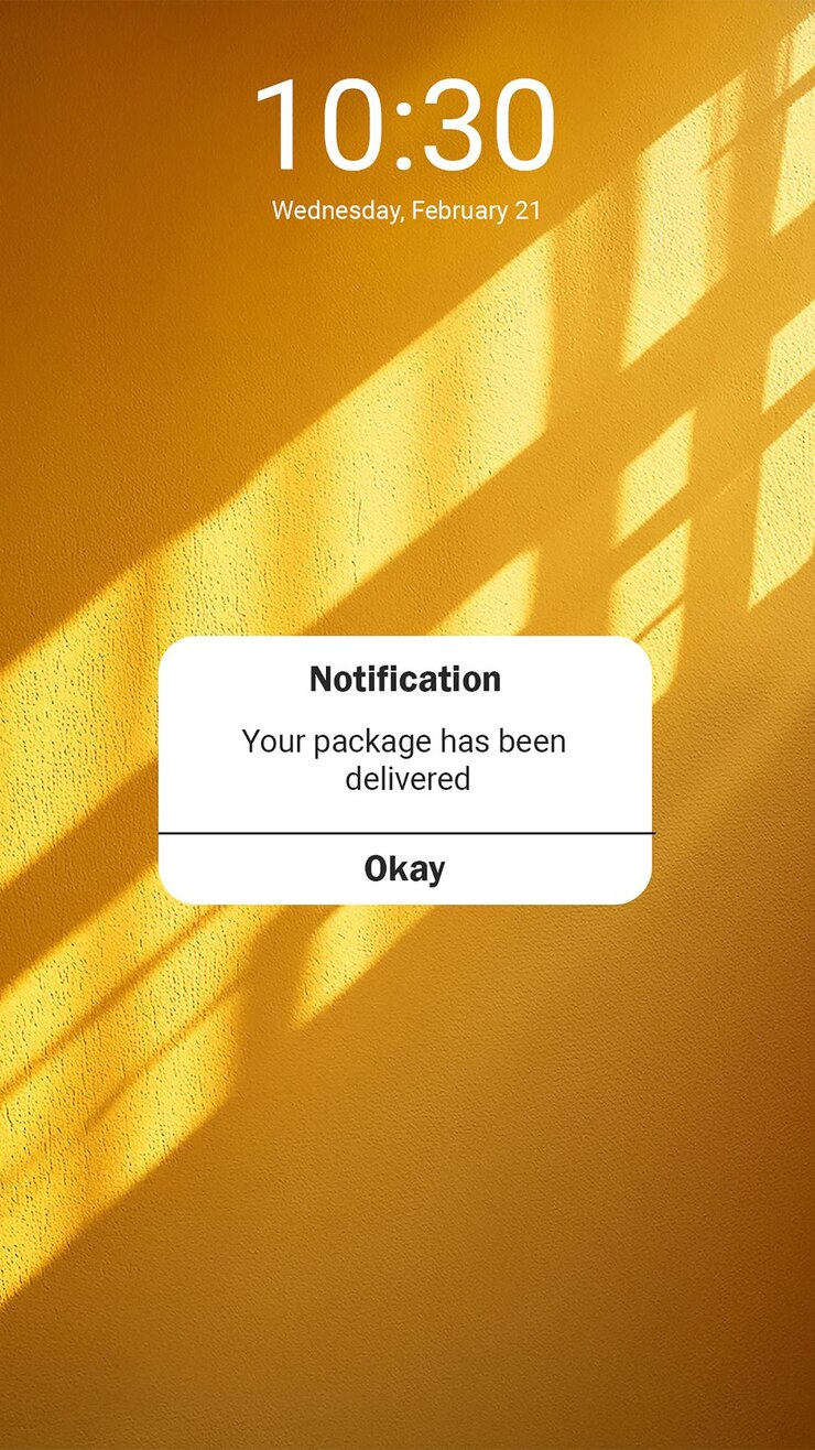 PSD notificación de psd con sombra y fondo naranja plantilla de historias de instagram