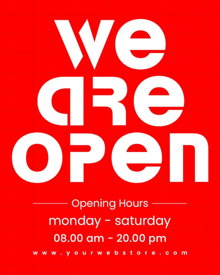 PSD nous sommes open typography store conception promotionnelle pour les médias sociaux et instagram modèle de message psd