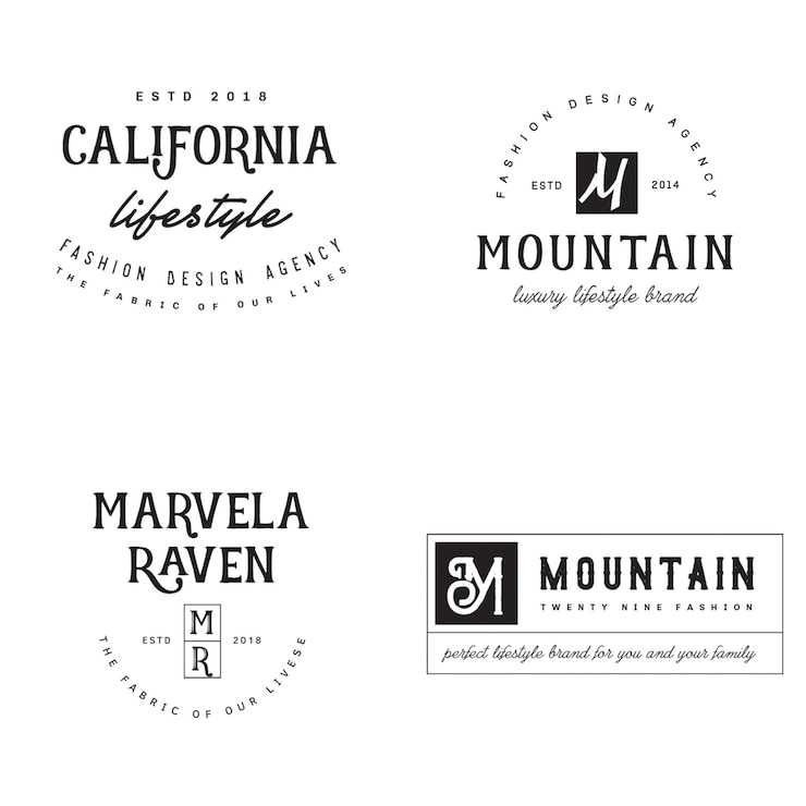 PSD nouveaux badges et logos vintage psd