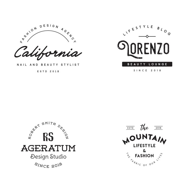 PSD nouveaux badges et logos vintage psd