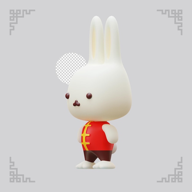 Nouvel an chinois du lapin Élément 3D 01