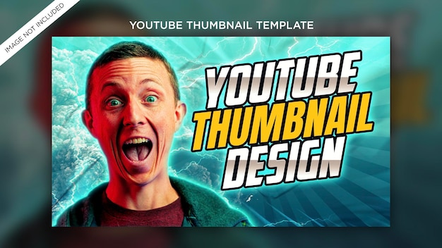 Nova revisão de videogame com efeito de brilho moderno miniatura do canal do youtube e modelo PSD premium de banner da web