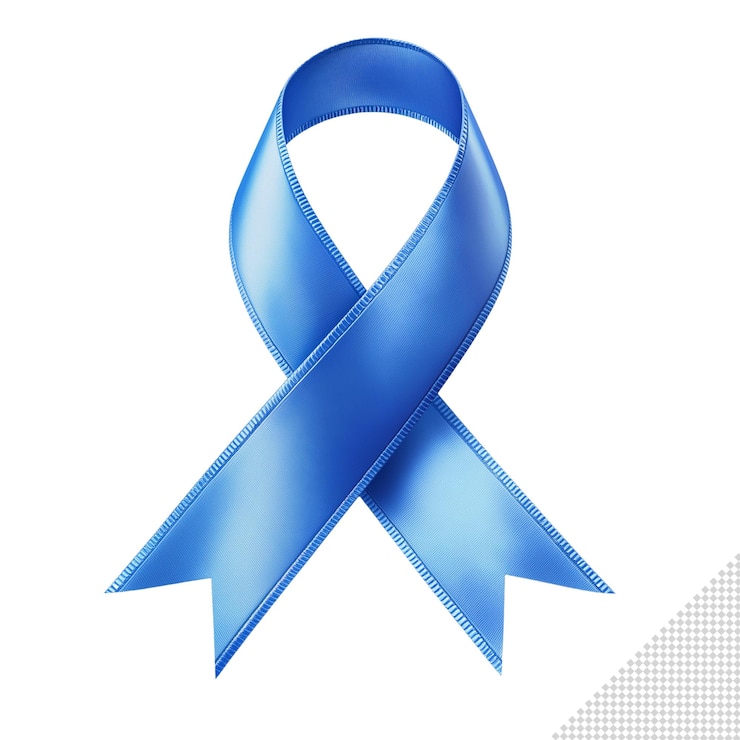 PSD novembro azul cinta azul aislada sobre un fondo transparente