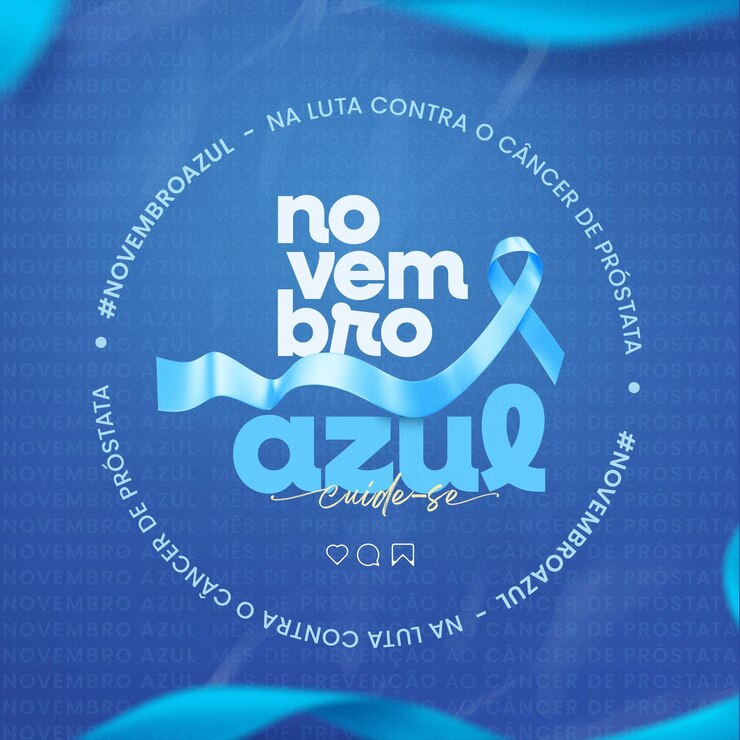 PSD novembro azul novembro azul mídia social