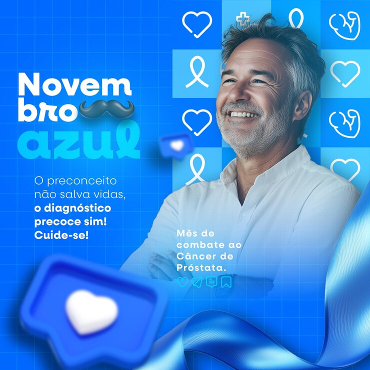 PSD novembro é o mês azul da prevenção nas redes sociais em português brasileiro