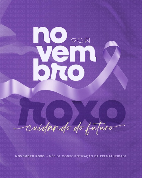 PSD novembro roxo mes de concienciación de la prematuridad