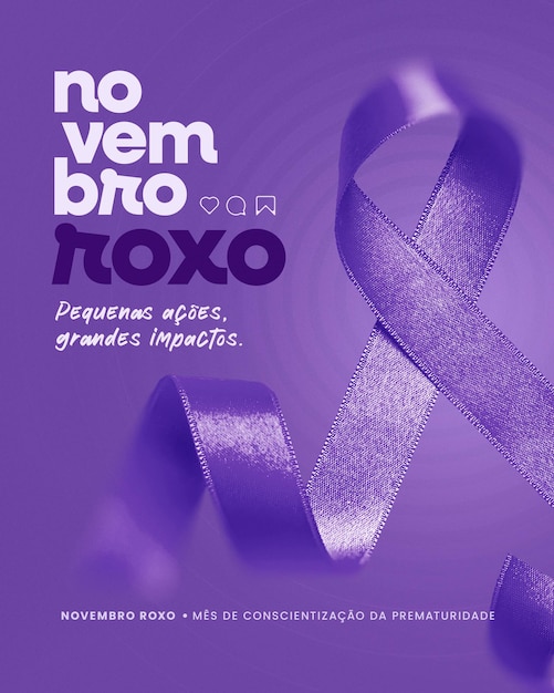 Novembro roxo mes de concienciación de la prematuridad