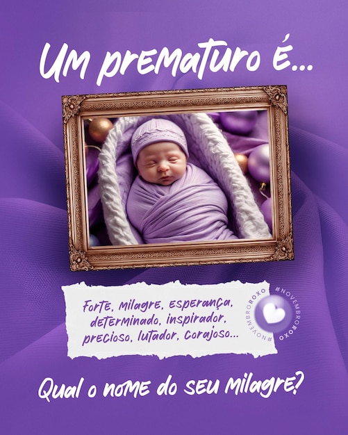 Novembro Roxo Mois De Conscience De La Prématurité