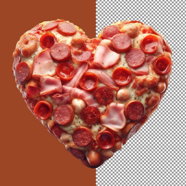 PSD novidade heart pizza para ocasiões românticas png