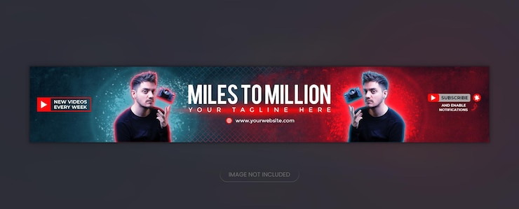 PSD novo design de capa de banner do youtube e novo modelo de design de arte de canal do youtube
