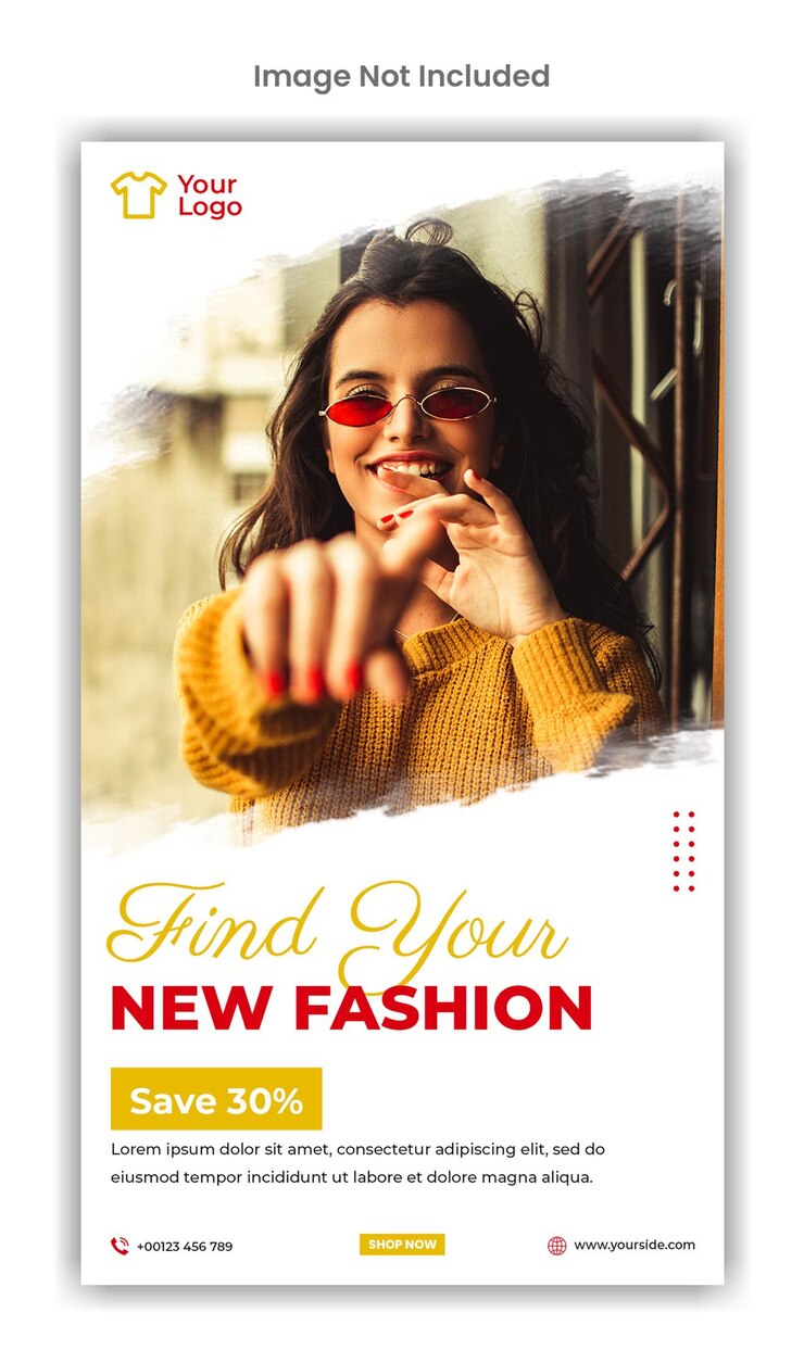 PSD novo design de modelo de história do instagram de mídia social de moda