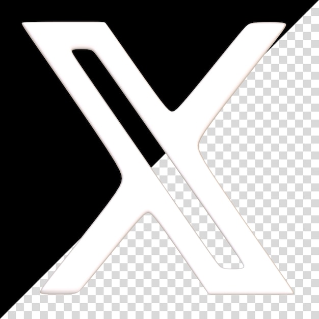 Novo ícone do Twitter isolado no fundo preto logotipo da letra X sinal de logotipo do botão do aplicativo de mídia social