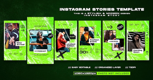 Novo modelo de design de histórias instagram de chegada