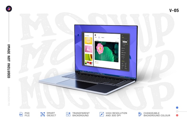 PSD novo modelo de tela de laptop editável de alta qualidade e moderno