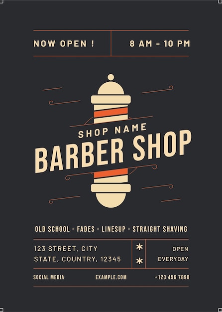 Novo panfleto da barbearia