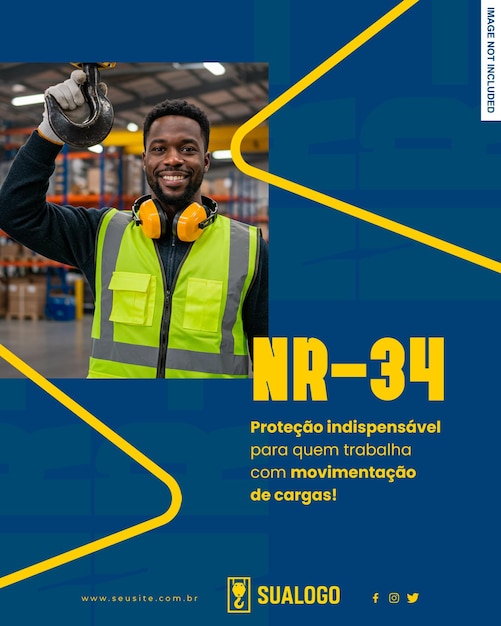 NR34 Protección esencial para los que trabajan con la manipulación de carga PSD editable