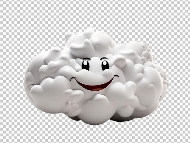 Nuage Blanc En 3d Avec Un Smiley