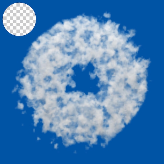 Nuage Blanc Avec Un Style Moderne 3d