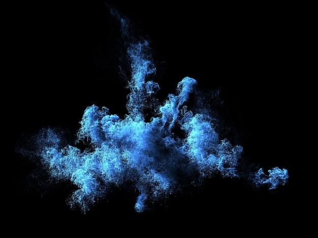 PSD un nuage bleu dans le noir