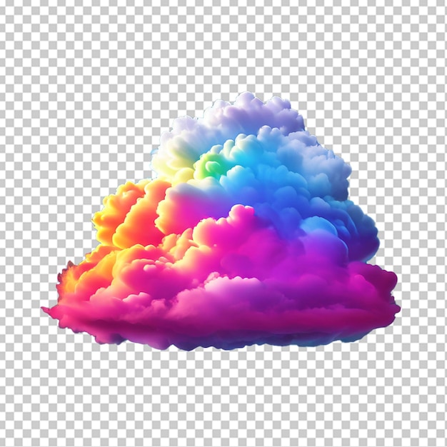 Un nuage de couleur arc-en-ciel