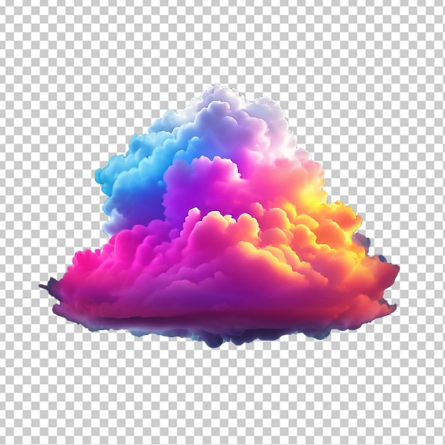 Un nuage de couleur arc-en-ciel