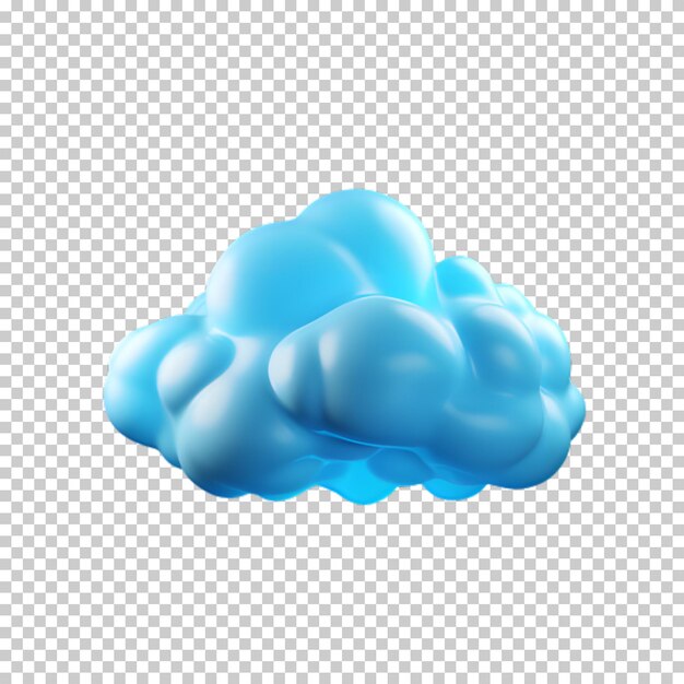 PSD nuage de dessin animé isolé sur un fond transparent