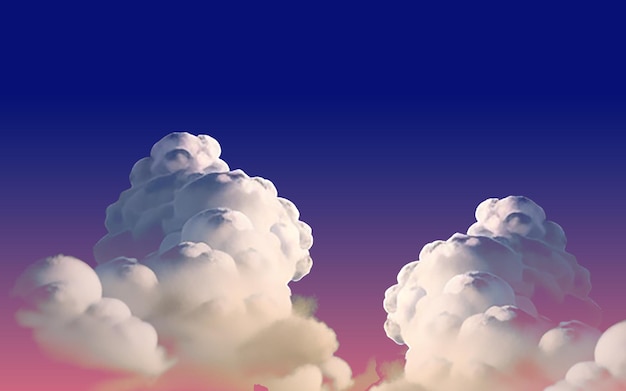Nuage moelleux psd transparent