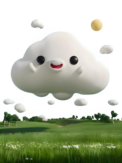 PSD un nuage qui a un smiley dessus