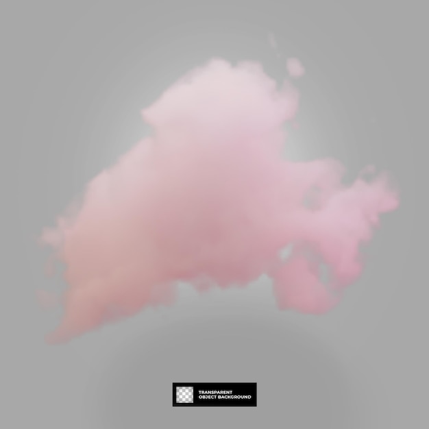 PSD nuage rose esthétique de rendu 3d