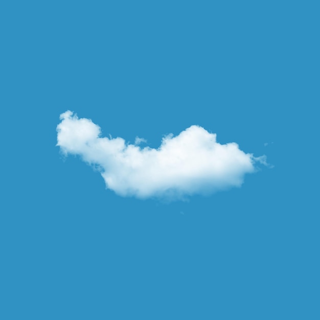 Un nuage solitaire flottant dans un ciel bleu vif