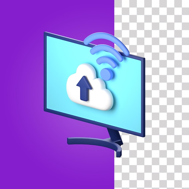 Nuage, Wifi, 3d, Illustration