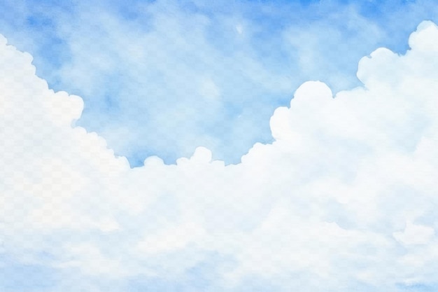 Nuages d'aquarelle du ciel lumineux effet de superposition png