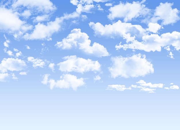 des nuages blancs dans le ciel bleu un jour ensoleillé photoshop transparent