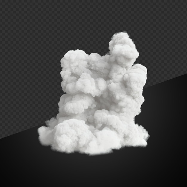 Des Nuages Blancs Réalistes Avec Un Effet De Fumée Illustration 3d