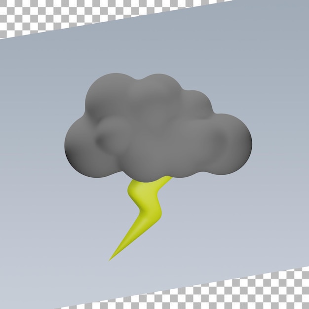 PSD nuages et éclairs 3d