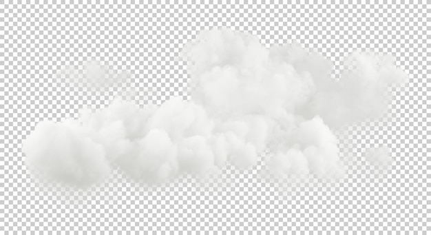 Nuages D'été Météo Formes Cloudscape Arrière-plans Coupés Illustration 3d