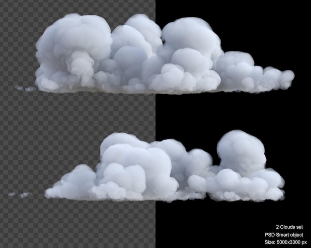 Nuages Grumeleux Rendu 3d Isolé