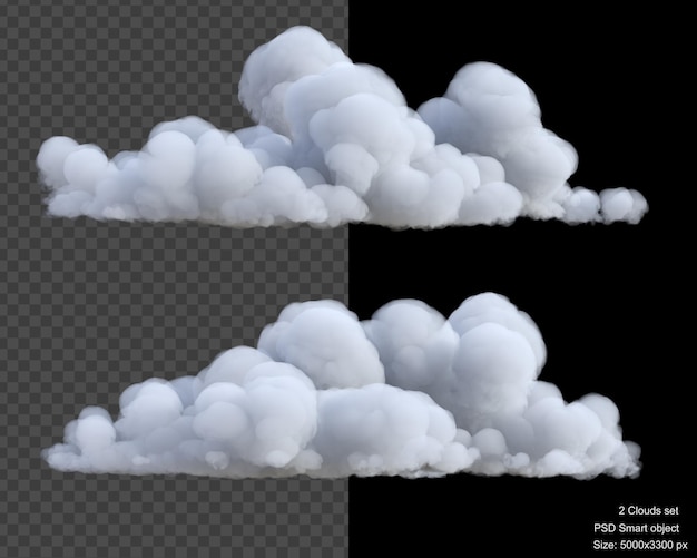 PSD nuages grumeleux rendu 3d isolé