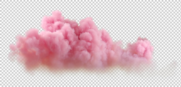 Des Nuages Pastel Roses Doux Et Réalistes Sur Des Arrière-plans Transparents