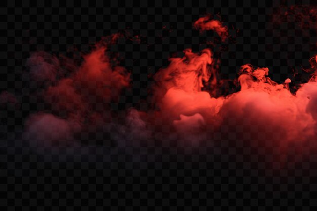 PSD des nuages sombres avec la lueur rouge du soleil