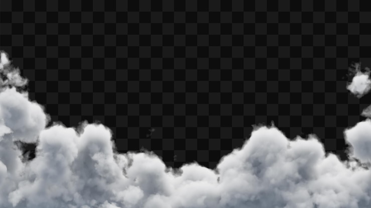 PSD les nuages sont transparents