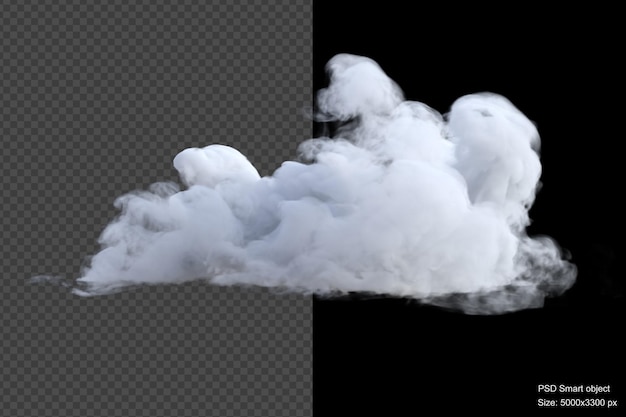 PSD nuages turbulents rendu 3d isolé