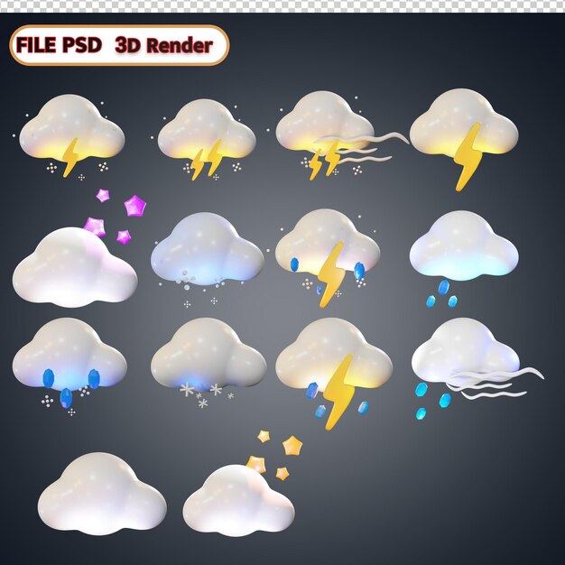 PSD nube 3d