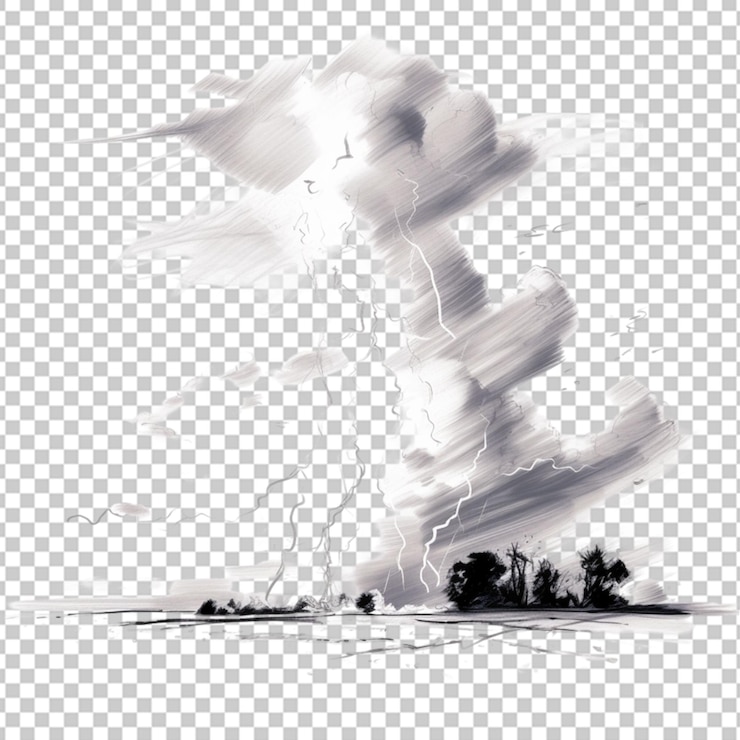 PSD nube aislada sobre fondo negro