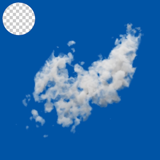 PSD nube blanca con estilo moderno 3d