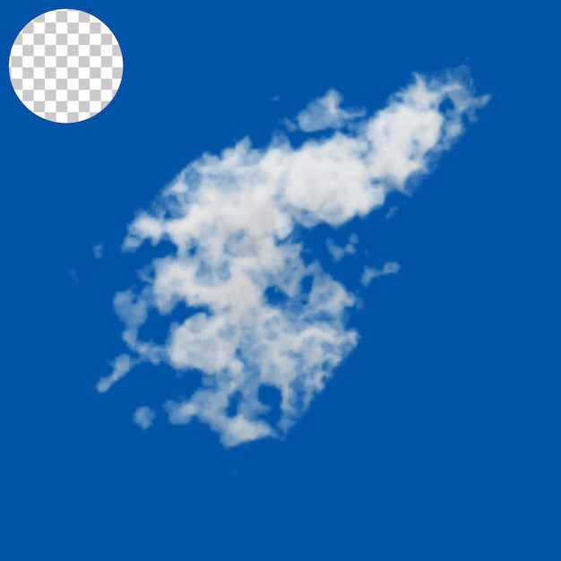 PSD nube blanca con estilo moderno 3d