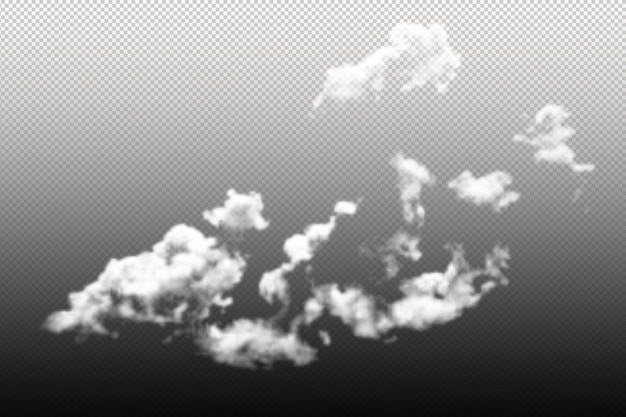 Nube blanca y transparente png