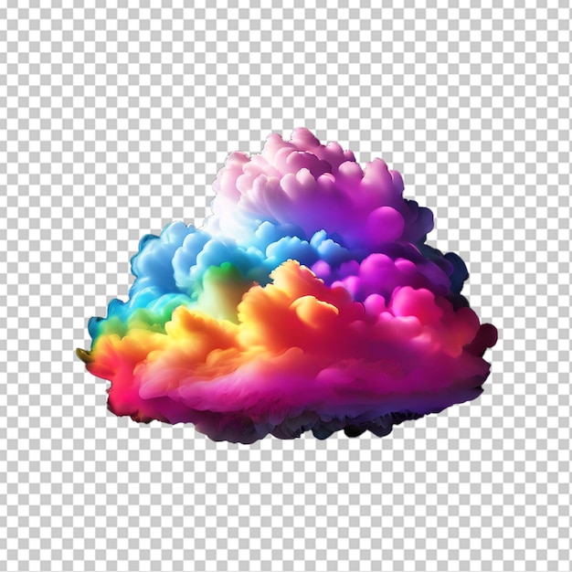 PSD nube de color arco iris