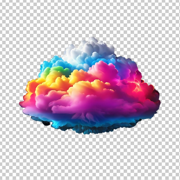 Nube de color arco iris