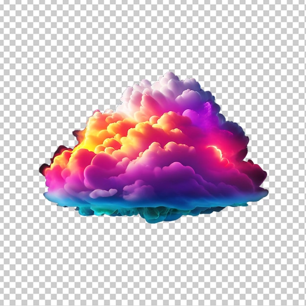 PSD nube de color arco iris